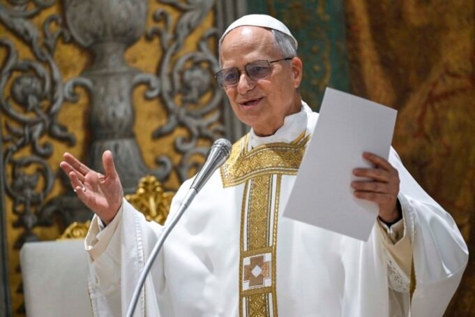 Gambar: Paus Leo XIV selama massa 