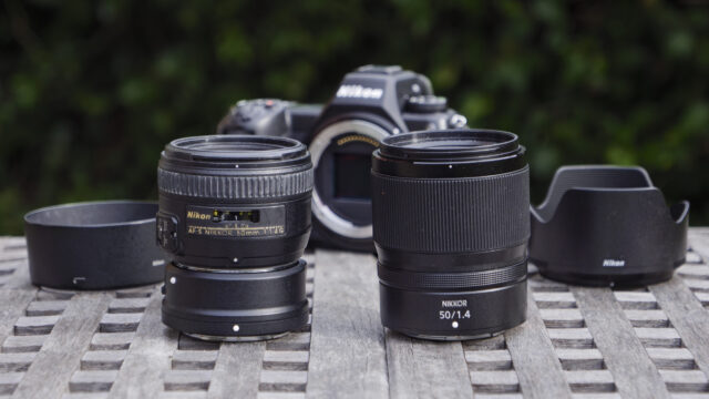 Nikon Z 50mm F1.4 Bersama Lensa F-Mount 50mm F/1.4G Nikon