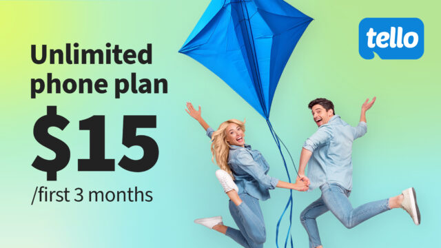 Paket Tidak Terbatas Dari Tello: $ 15/Mo untuk 3 bulan pertama
