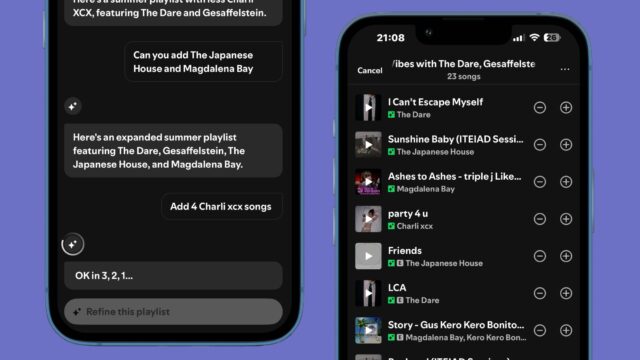 Tangkapan layar Spotify Membuat Daftar Putar Festival AI
