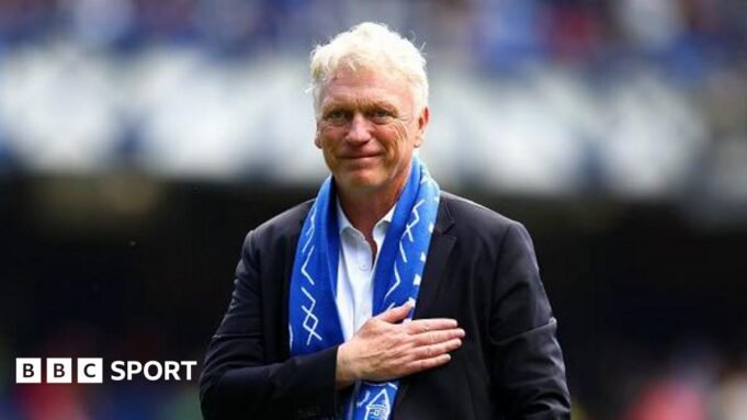 Everton manager David Moyes following the final men's game at Goodison Park in May 