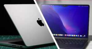 A MacBook Pro and a MacBook Air sitting on a table