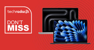 MacBook Air and MacBook Pro on a red background