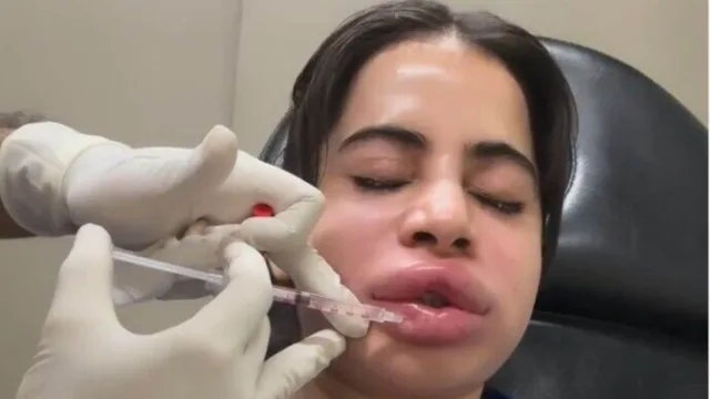 Social media influencer Uorfi Javed documented her painful lip filler dissolution process online.