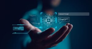 Ai tech, businessman show virtual graphic Global Internet connect Chatgpt Chat with AI, Artificial Intelligence. 