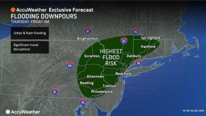 Flash flood maps Northeast