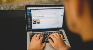 Person editing a WordPress site