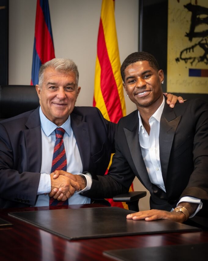 Rashford was content to be welcomed at Barcelona.