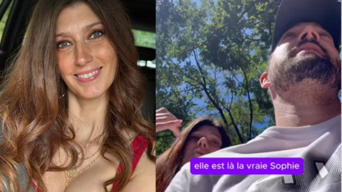 French model Sophie Vouzelaud was seen in her husband's Instagram video.