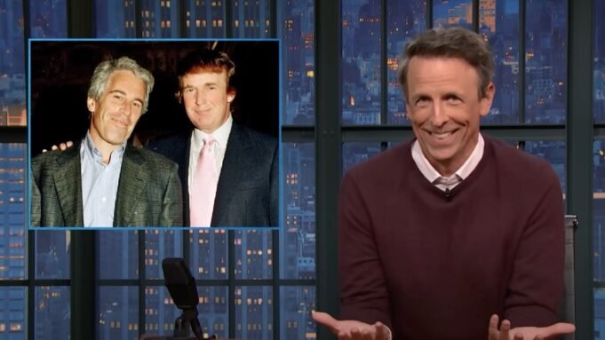 Seth Meyers menunjukkan pembicaraan Trump lebih buruk dari kincir angin daripada Epstein
