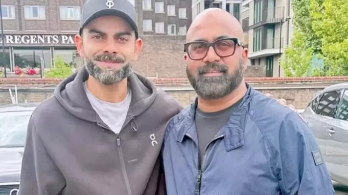 Virat Kohli in London; fans express concern over his beard (Image: @GullytoGlory)