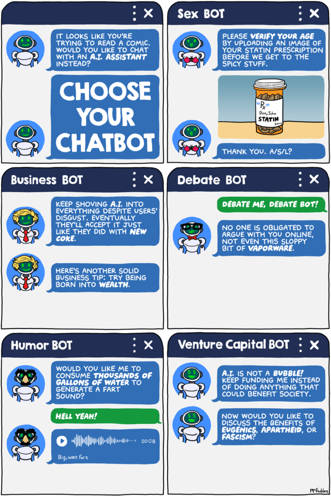 Kartun: Pilih chatbot Anda
