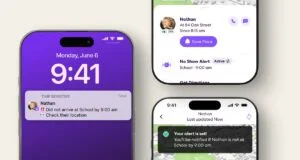 Tangkapan layar yang menunjukkan fitur check-in baru di Life360 
