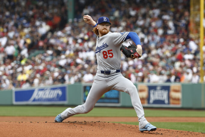 Dustin May With The Los Angeles Dodgers