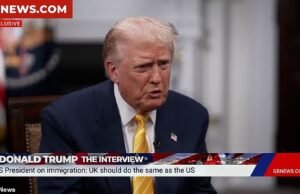 Donald Trump mengecam Walikota London Sadiq Khan sebagai orang yang ‘mengerikan’, ‘bencana’, dan ‘orang jahat’ karena ia mengklaim ada beberapa bagian ibu kota di mana ‘polisi tidak mau pergi’ dan hukum Syariah masih berlaku.