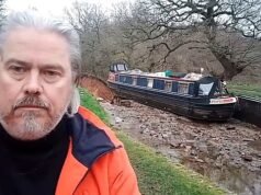 Pemilik perahu sempit menceritakan saat dia bergegas kembali untuk menyelamatkan KUCING-nya saat lubang runtuhan sedang runtuh – seperti yang diperingatkan oleh para ahli, hal ini kemungkinan akan terjadi lagi