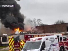 Kebakaran besar terjadi akibat ledakan di panti jompo