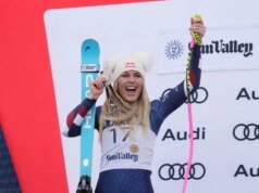 Lindsey Vonn menempati posisi ketiga di Prancis untuk podium ketiga musim ini
