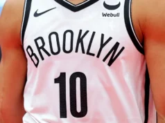 Sejarah jacket Brooklyn Nets No. 34 – Tom LaGarde (1984
