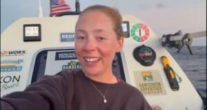 Pendayung AS berbicara pada hari terakhir perjalanan solo Samudera Atlantik dari Spanyol ke Antigua