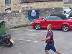 Saat pengemudi mabuk berat keluar dari taman pub sebelum menabrakkan vannya – melukai dua orang