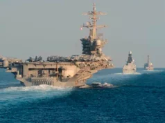 Drone Iran ditembak jatuh di dekat kapal induk di Laut Arab, kata militer AS