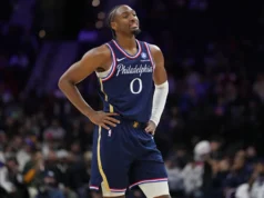 Grafik kedalaman saat ini untuk Philadelphia 76ers 2025-26 setelah pergerakan