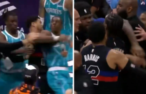 Pistons, Permainan Hornets Menjadi Kekacauan Saat Perkelahian Besar-besaran Terjadi