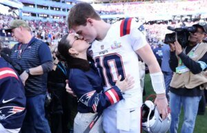 Drake Maye Berbagi Ciuman Sebelum Pertandingan Dengan Istri Ann Michael Sebelum Super Bowl 60