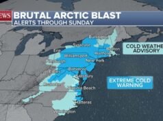 Jutaan warga Amerika waspada saat cuaca dingin berbahaya melanda Pantai Timur