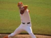 Tegan Kuhns merangkum performa pitching hari pembukaan versus Nicholls