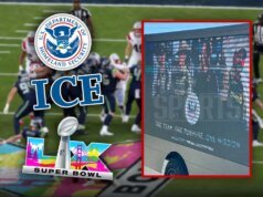 Iklan ICE Difoto di Sekitar Stadion Levi’s Menjelang Super Bowl