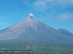 Gunung Semeru Erupsi 7 Kali Dalam 3 Jam pada Rabu Pagi